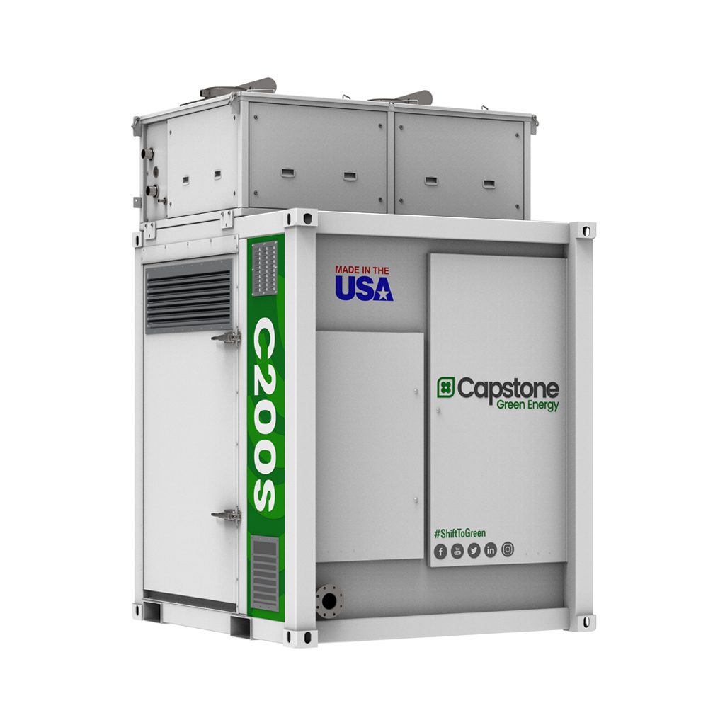 The C200S provides up to 200kw of electric power and contains the world’s largest single-unit air bearing microturbine.
